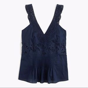 NWT J. Crew Collection Embroidered Summer Top